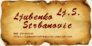 Ljubenko Štrbanović vizit kartica